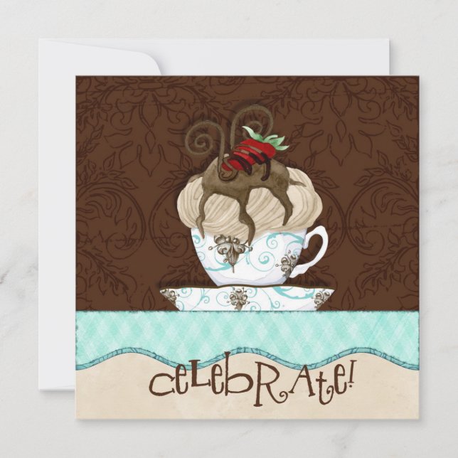 Celebrate Chocolate Birthday Party Invitation (Front)