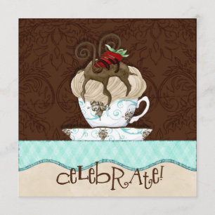 Celebrate Chocolate Birthday Party Invitation