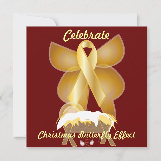 Celebrate Christmas Butterfly Effect-Customise Invitation (Front)