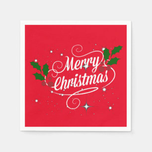 Celebrate Christmas, festive holiday colours, Napkin