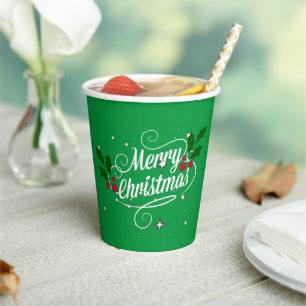 Celebrate Christmas, festive holiday colours, Pape Paper Cups