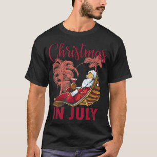 Celebrate Christmas In July Beach Santa Summer Chr T-Shirt
