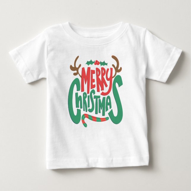 "Celebrate Christmas in Style" Baby T-Shirt (Front)