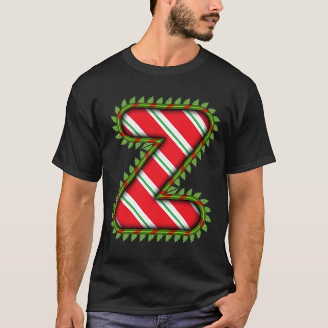 Celebrate Christmas with the letters of your name T-Shirt (Front)