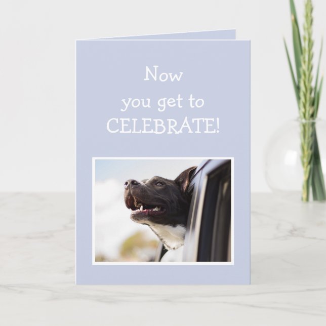 Celebrate Congratulations GRADUATION Happy Dog Card (Front)