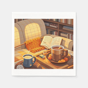 Celebrate cosy nights knitted blanket and warm  napkin