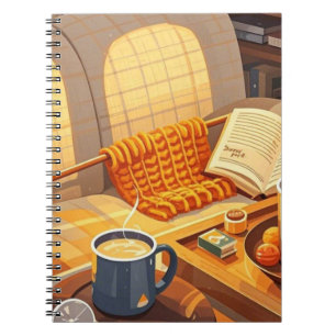 Celebrate cosy nights knitted blanket and warm notebook