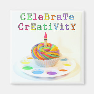 Celebrate Creativity Cupcake Photography Magnet
