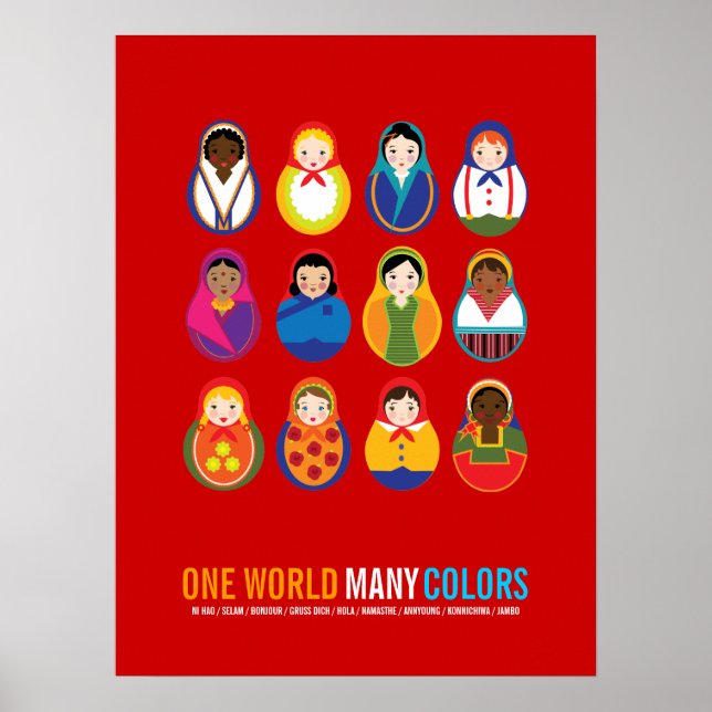 Celebrate Culture & Diversity One World Many Poster (Front)