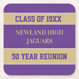 Celebrate! CUSTOM Class Reunion  Square Paper Coas Coaster