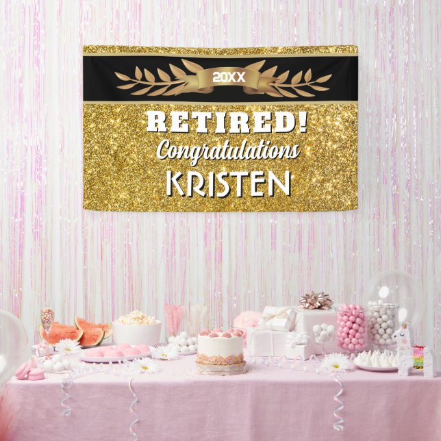 Celebrate! Custom Retirement Party Banner (Party)