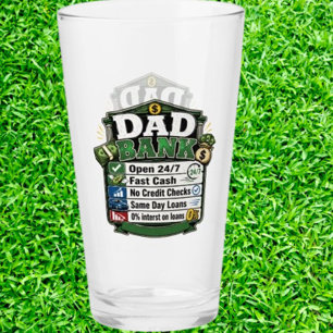 Celebrate Dad Bank Glass