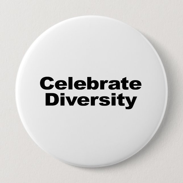 Celebrate Diversity 10 Cm Round Badge (Front)