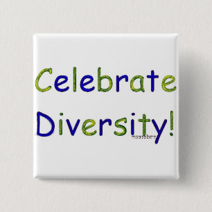 Celebrate Diversity 15 Cm Square Badge
