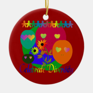Celebrate Diversity Ceramic Ornament