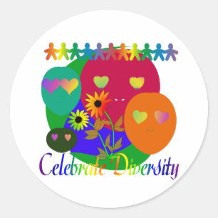 Celebrate Diversity Classic Round Sticker
