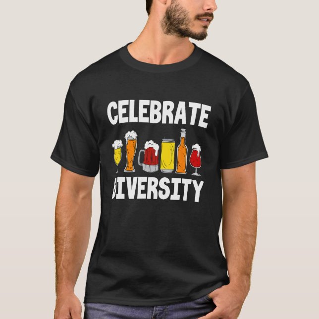Celebrate Diversity Craft Beer Drink Root Beer  Al T-Shirt (Front)
