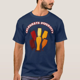 Celebrate Diversity Craft Beer Drinking Retro T-Shirt