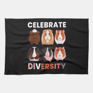 Celebrate Diversity I Rodent Animal Sweet Guinea Tea Towel