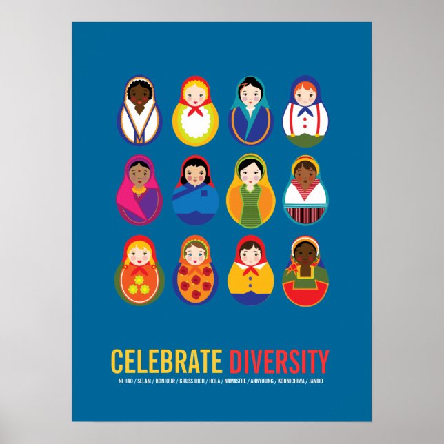 Celebrate Diversity Multicultural Day Poster (Front)