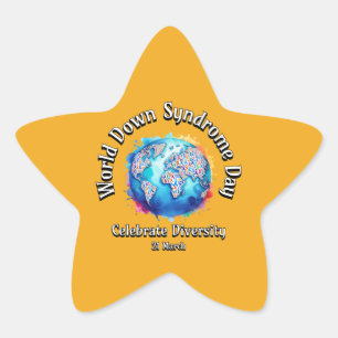 Celebrate Diversity. Star Sticker