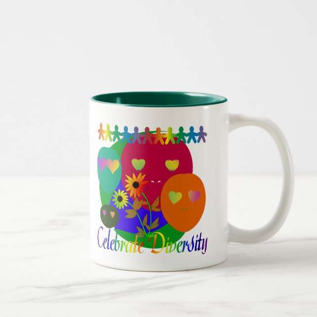 Celebrate Diversity Two-Tone Coffee Mug (Right)