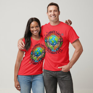 Celebrate Earth, Celebrate Life Basic Dark T-Shirt
