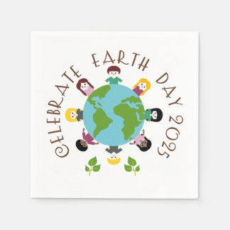 Celebrate Earth Day 2025 Napkin