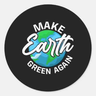Celebrate Earth Day Environmental Protection Natur Classic Round Sticker