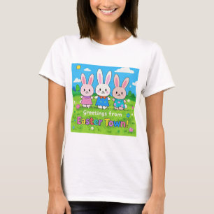Celebrate Easter Colourful Bunnies  T-Shirt