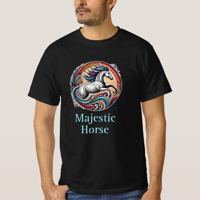 Celebrate Equestrian Life with Adorable Artwork T-Shirt (Front)