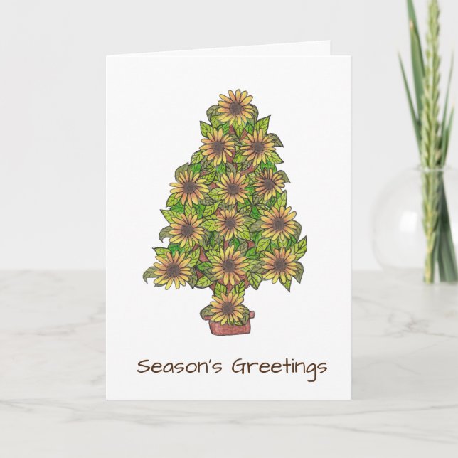 Celebrate Everything  Sunflowers Holiday Card (Front)