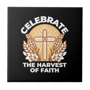Celebrate Faith with Harvest – Inspirational Art Ceramic Tile
