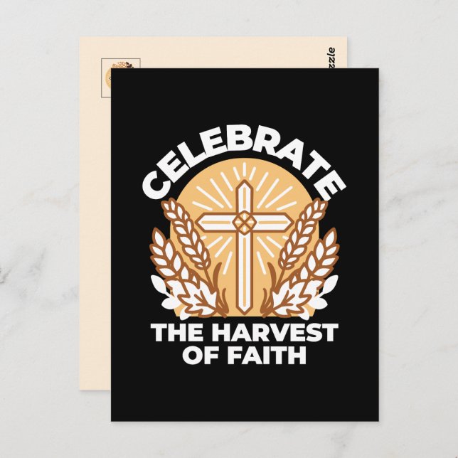 Celebrate Faith with Harvest – Inspirational Art Postcard (Front/Back)