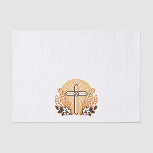 Celebrate Faith with Harvest – Inspirational Art Tissue Paper (Front)