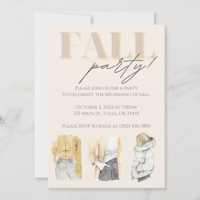 Celebrate Fall Party Invitation (Front)