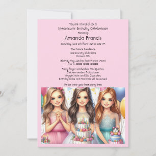 Celebrate Fancy Teen Girl Birthday Party Invitation