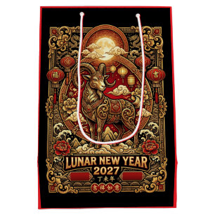 Celebrate Fire Goat 2027 Lunar New Year Gift Bag