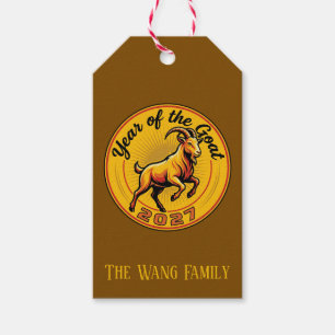 Celebrate Fire Goat 2027 Lunar New Year Gift Tags