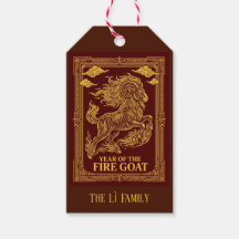 Celebrate Fire Goat 2027 Lunar New Year Gift Tags
