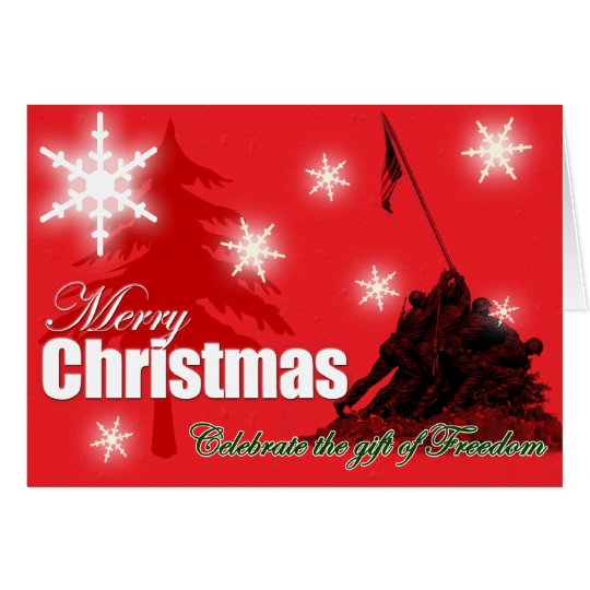 Celebrate Freedom Military Christmas Card