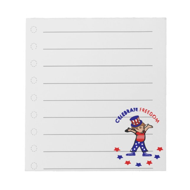 Celebrate Freedom  Notepad (Front)