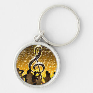 Celebrate,Gold note of life_ Key Ring
