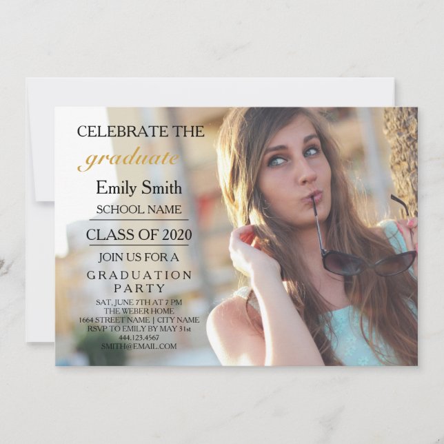 Celebrate Graduation Party Invitation (Front)
