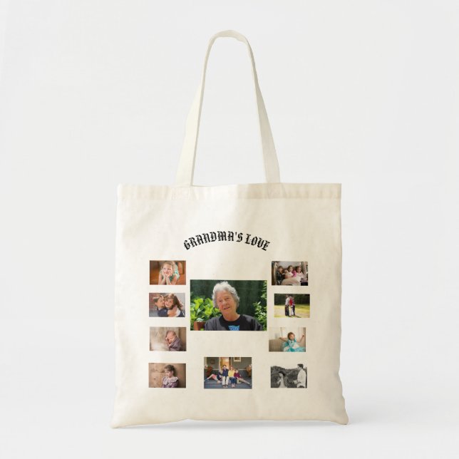 Celebrate Grandmas Love 10 photos  Tote Bag (Front)