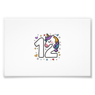 Celebrate Happy 12 Year's Birthday Party For Girl  Photo Print