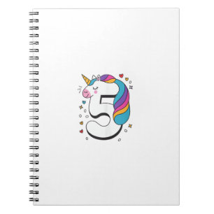 Celebrate Happy 5 Years Old Birthday Party For Gir Notebook