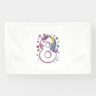 Celebrate Happy 8 Years Old Birthday Party For Gir Banner