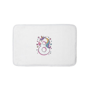 Celebrate Happy 8 Years Old Birthday Party For Gir Bath Mat