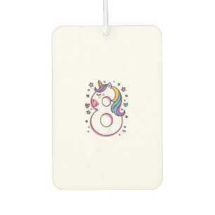 Celebrate Happy 8 Years Old Birthday Party For Gir Car Air Freshener